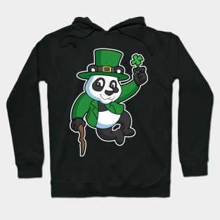 St Patricks Day Lucky Irish Panda Bear Hoodie